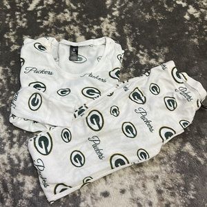 RARE Green Bay Packers Ladies Pajamas/Long Johns Set